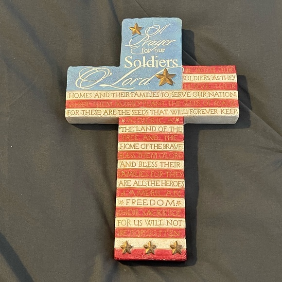Soldier’s Prayer Decorative Ceramic Cross - Picture 2 of 5